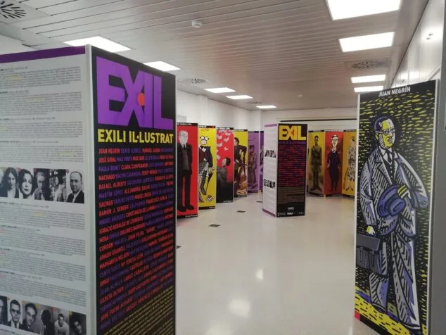 La exposición 'Exili Il·lustrat' del IVAJ llega en octubre a Gata de Gorgos 1 Imagen: Consta de 36 ilustraciones de 36 personajes que marcharon al exilio y acerca la problemática actual de las personas refugiadas