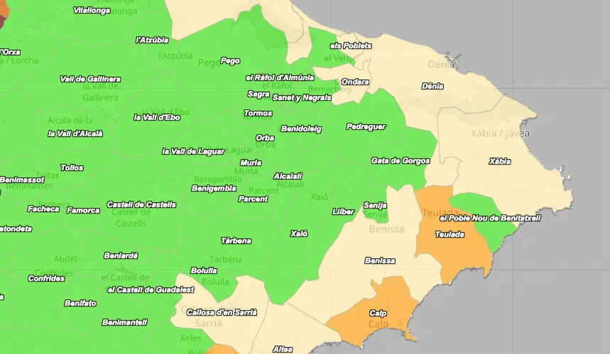 incidencia acumulada marina alta 22 octubre 2021