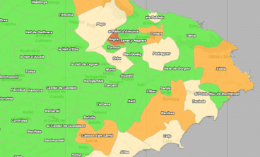 Incidencia acumulada Marina Alta 8 de octubre de 2021