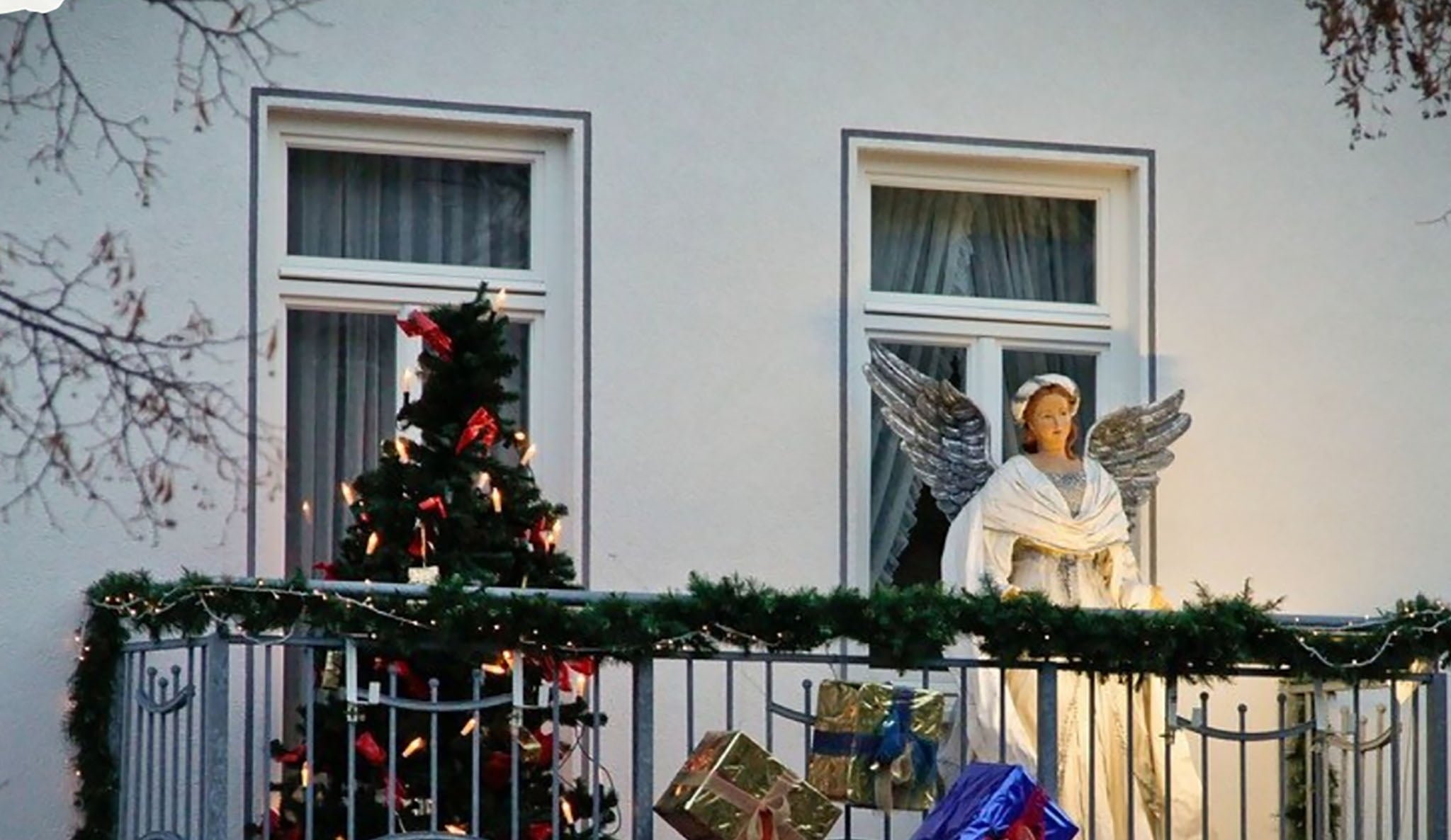 Balcón de Teulada-Moraira decorado para Navidad