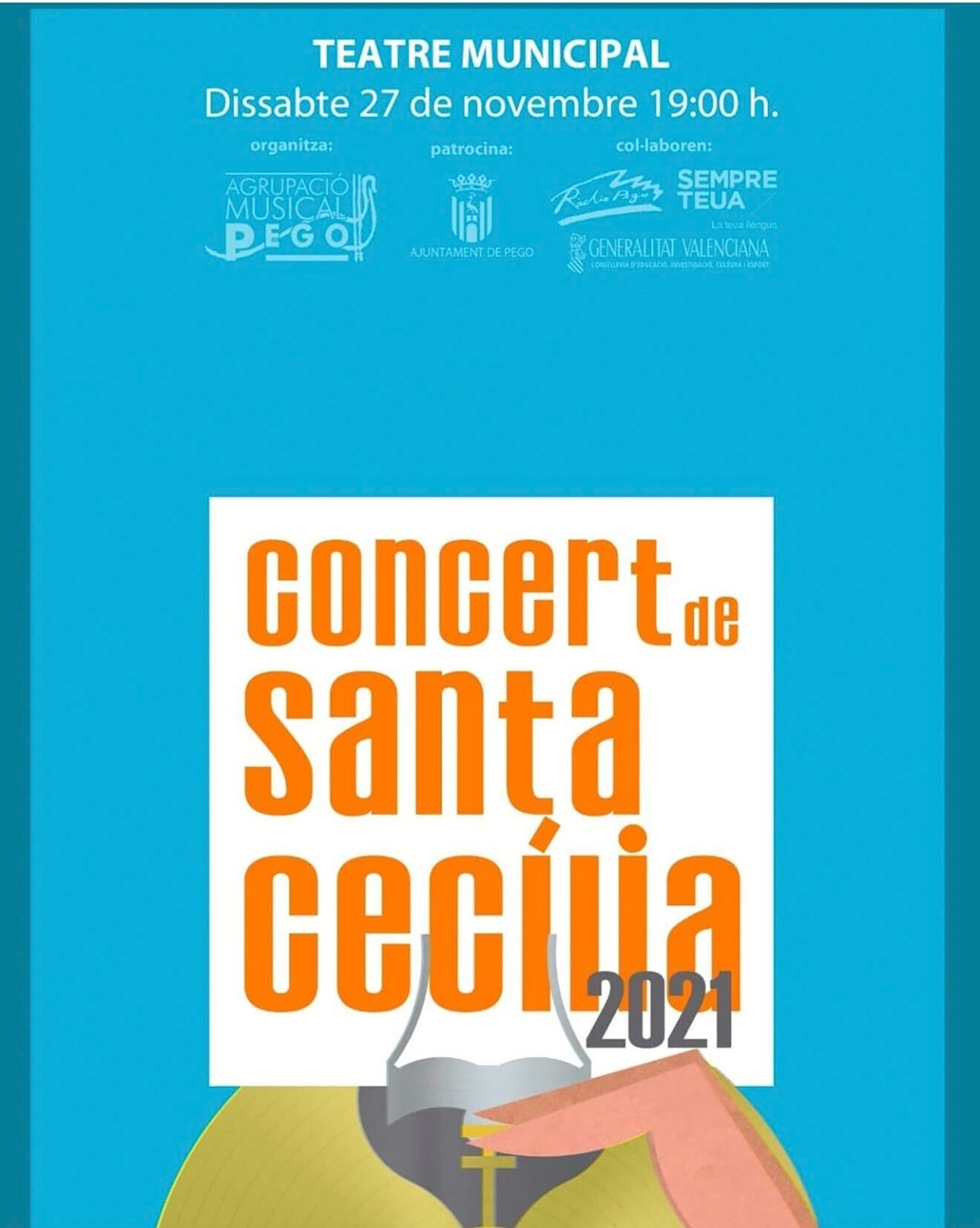 Cartel Concierto de Santa Cecilia en Pego