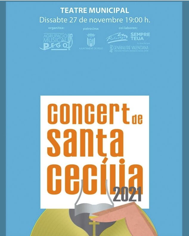 Imagen: Cartel Concierto de Santa Cecilia en Pego