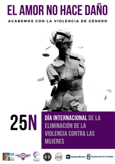 Cartel conmemoración 25N en Teulada Moraira