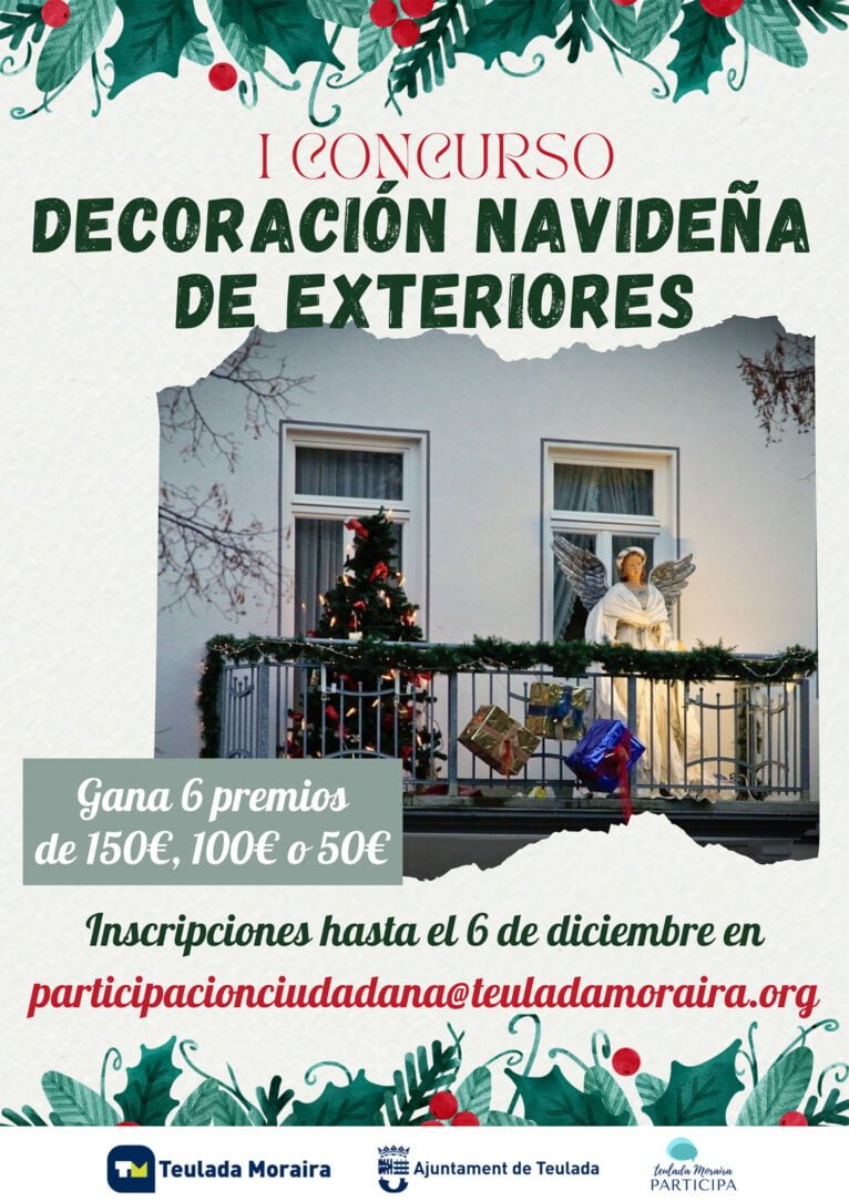 Cartel del concurso de decoración navideña de Teulada-Moraira