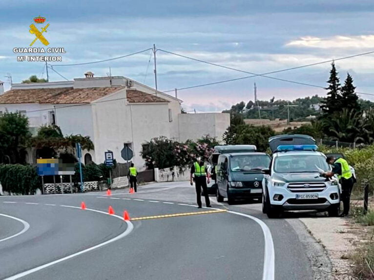 Controles Guardia Civil en Benissa y Teulada