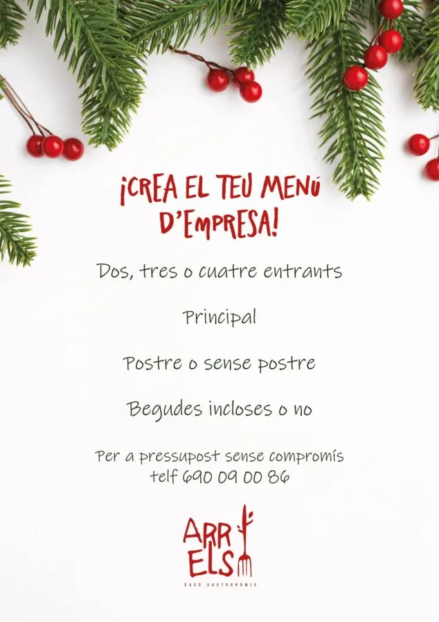 Crea tu propio menú de empresa estas Navidades en Arrels Racó Gastronòmic 1 Imagen: Crea tu menú de empresa en Arrels Racó Gastronòmic