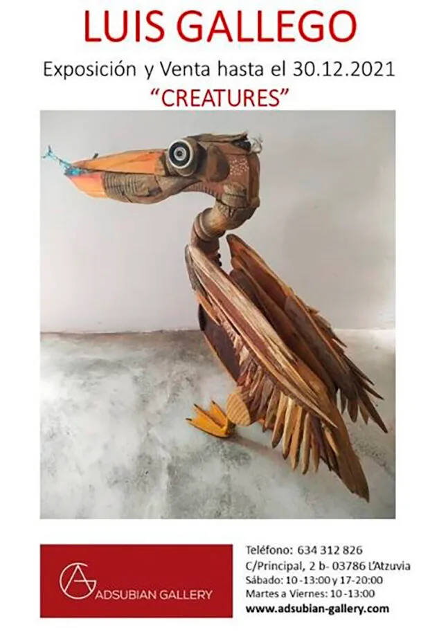 Exposición «CREATURES» de Luis Gallego en Adsubian Gallery - L'Atzúbia 1 Imagen: Exposición Creatures de Luis Gallego