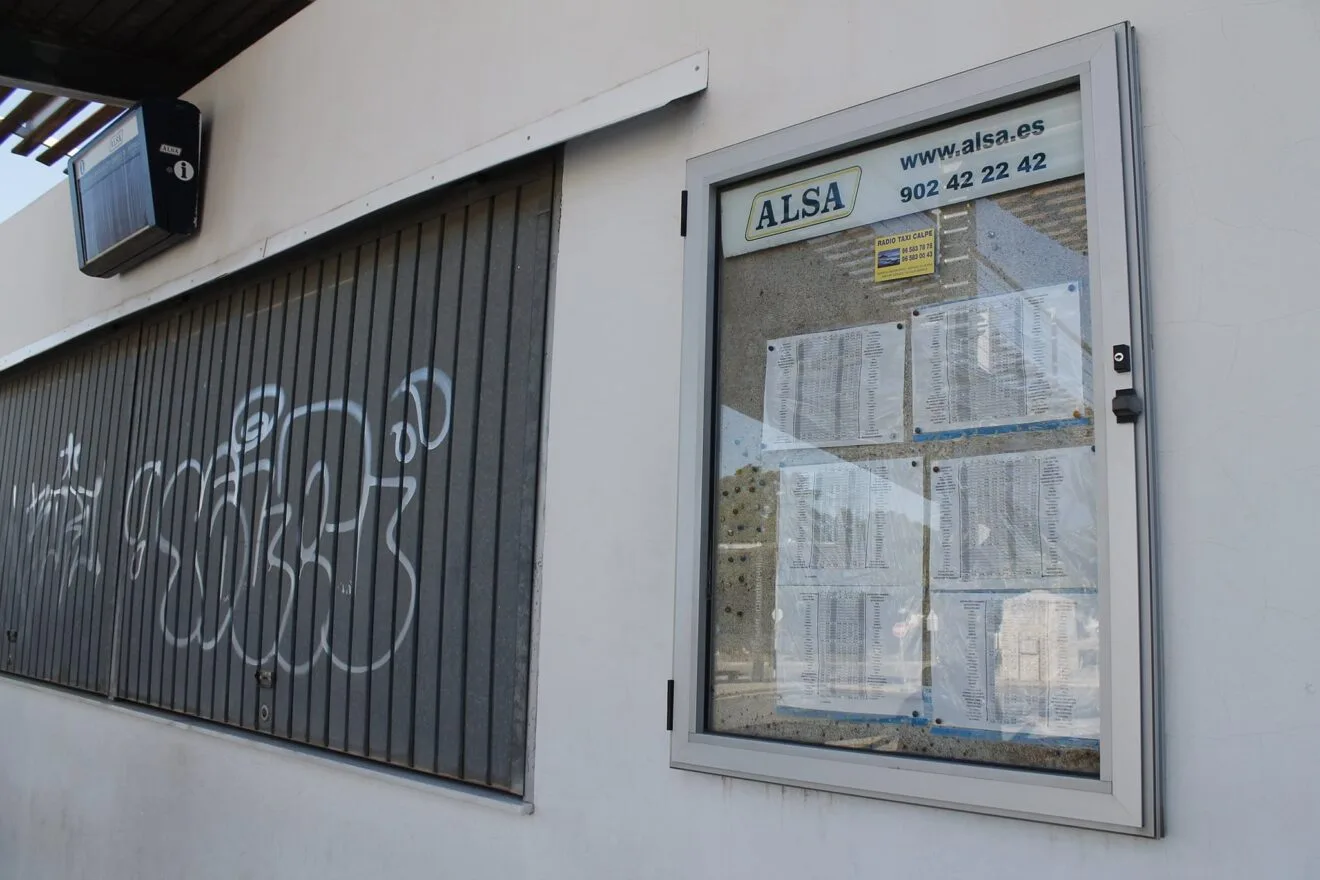 Horarios Alsa en la estación de autobuses en Calp