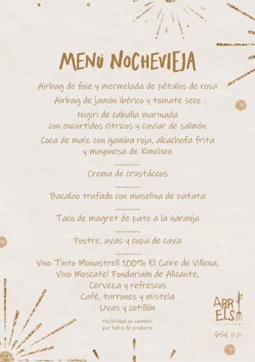 Menú de Nochevieja – Arrels