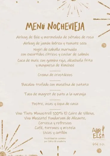 Menú de Nochevieja – Arrels
