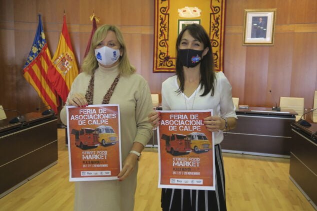 Imagen: Presentación y confirmación de la Feria de las Asociaciones en Calp con la alcaldesa Ana Sala y Rebeca Merchán
