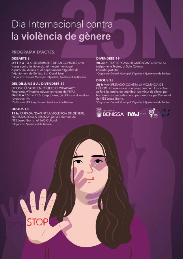 Imagen: Programa completo del Día Internacional contra la violencia de género en Benissa