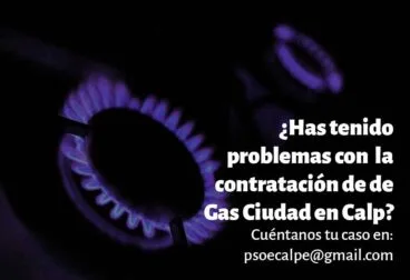 psoe calp inicia una campana para recoger quejas y casos derivados de los conflictos con el gas ciudad
