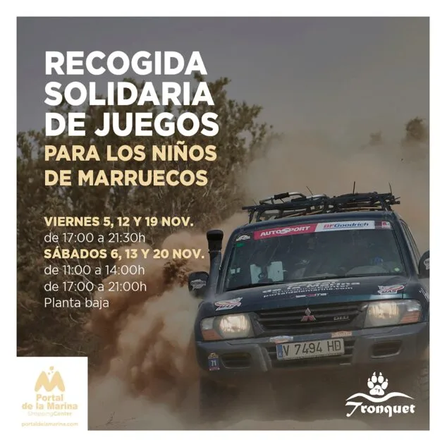 Imagen: Recogida solidaria de juegos para colegios marroquíes en Portal de la Marina