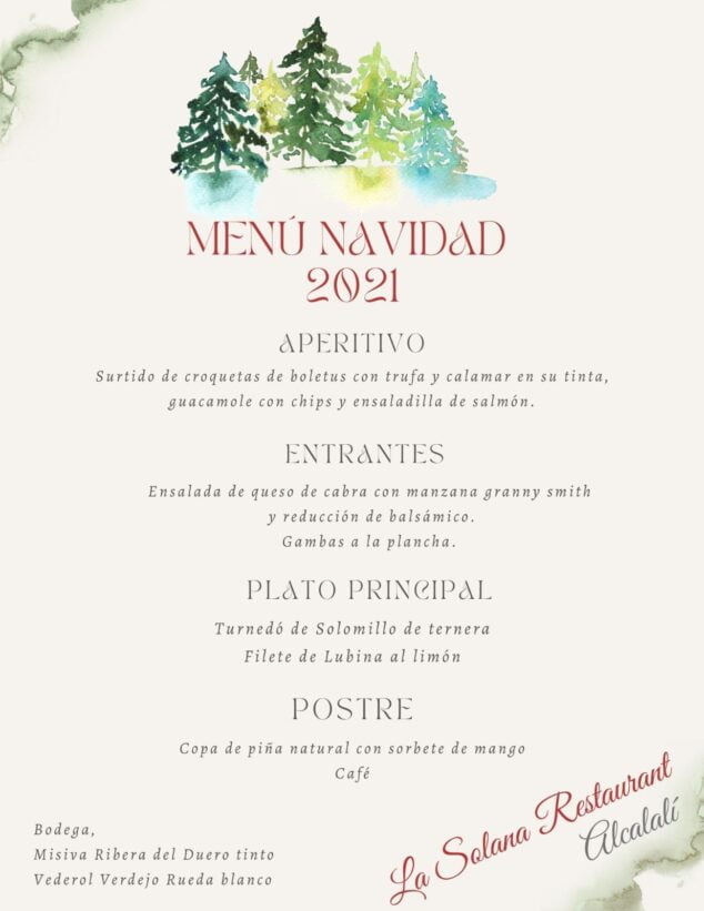 Imagen: Menú de Navidad - La Solana