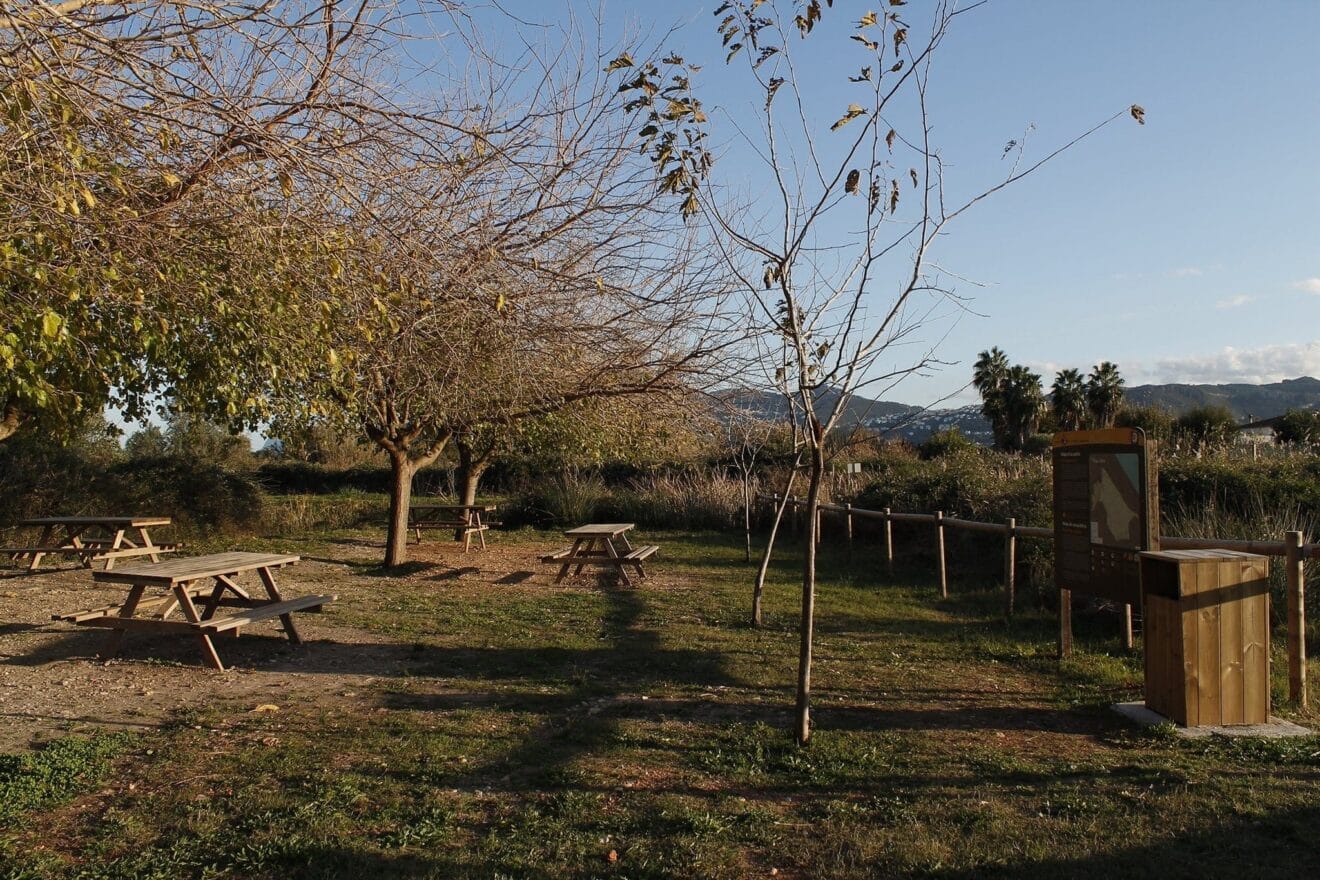 Zona recreativa en el Parque Natural de la Marjal Pego-Oliva