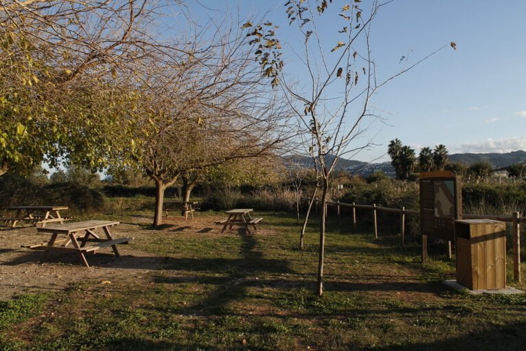 Zona recreativa en el Parque Natural de la Marjal Pego-Oliva