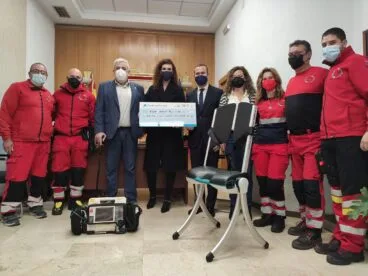 Acto de donación sanitaria en el municipio de Pego