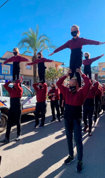 Actuación de la Muixeranga de Segària