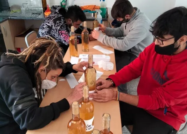Imagen: Alumnado del ciclo formativo 'Olis d'oliva i vins' del IES Teulada