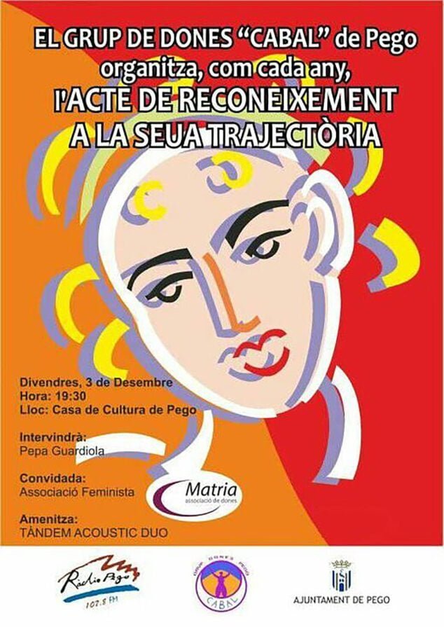 Imagen: Cartel del acto de reconocimiento del grupo Dones Cabal