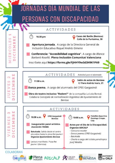 Jornadas del CEE Gargasindi de Calp en el Día Mundial de las Personas con Discapacidad