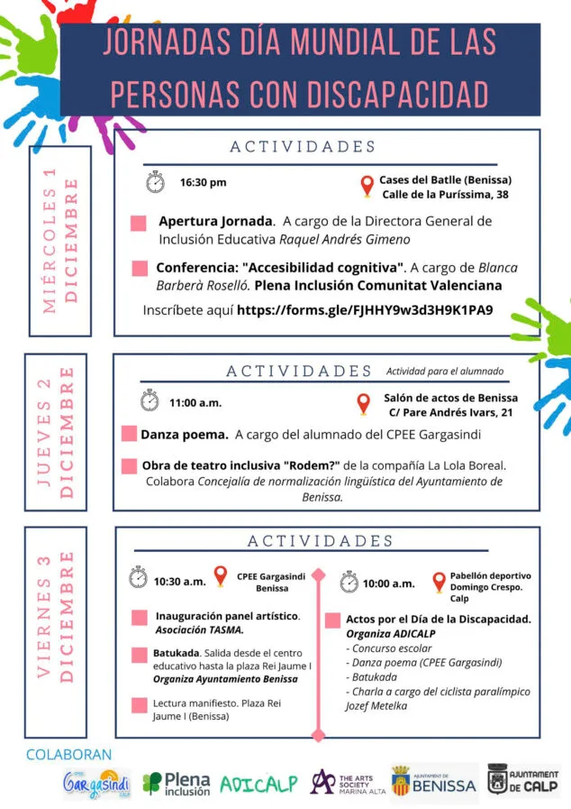 CEE Gargasindi de Calp celebra el Día Mundial de las Personas con Discapacidad 2 Imagen: Jornadas del CEE Gargasindi de Calp en el Día Mundial de las Personas con Discapacidad