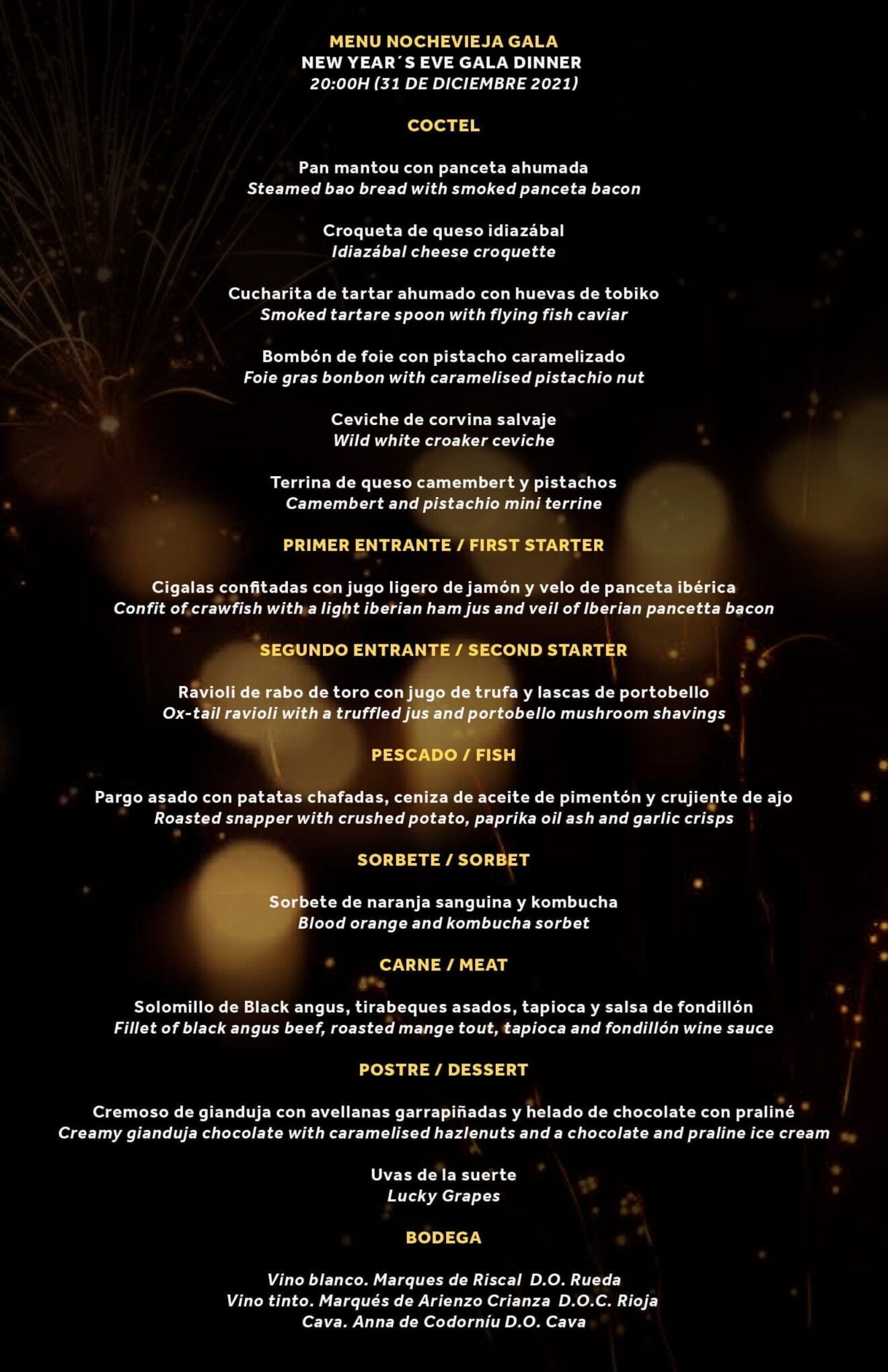 Menú de Nochevieja de gala en Hotel Dénia Marriott La Sella Golf Resort & Spa