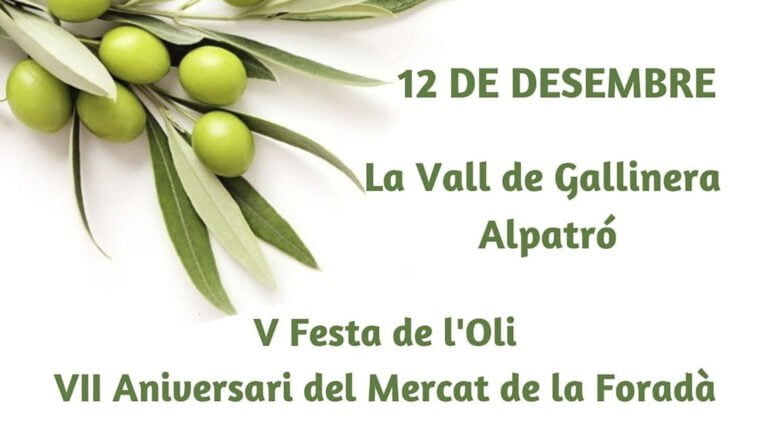 V Festa de l'Oli y VII Aniversari del Mercat de la Foradá en la Vall de Gallinera