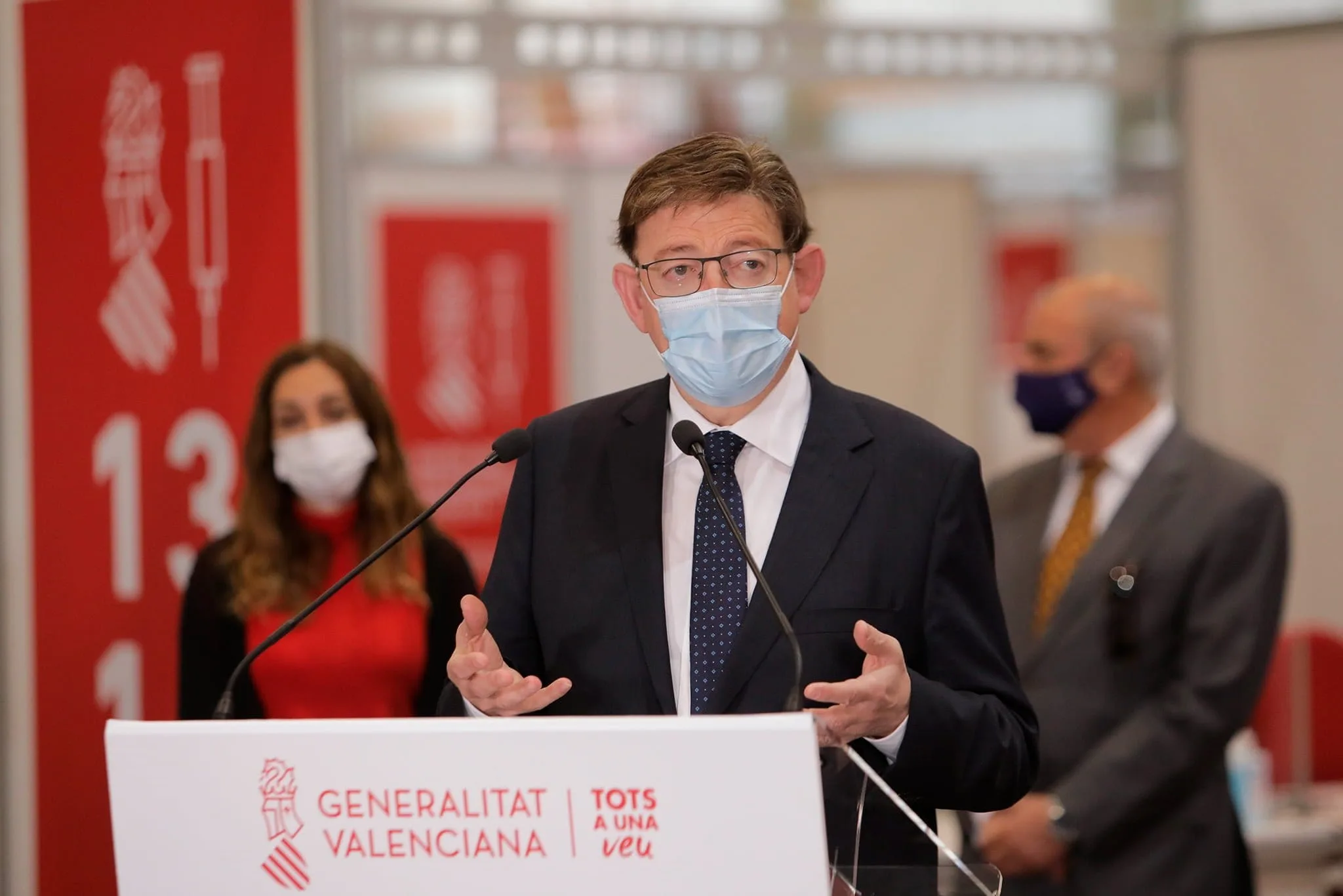 ximo puig president de la generalitat durante una rueda de prensa