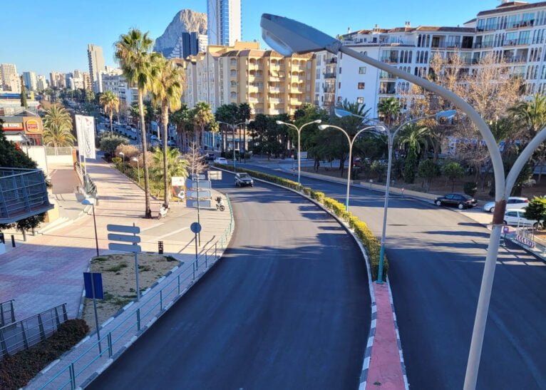 Asfaltado de la avenida Diputación de Calp