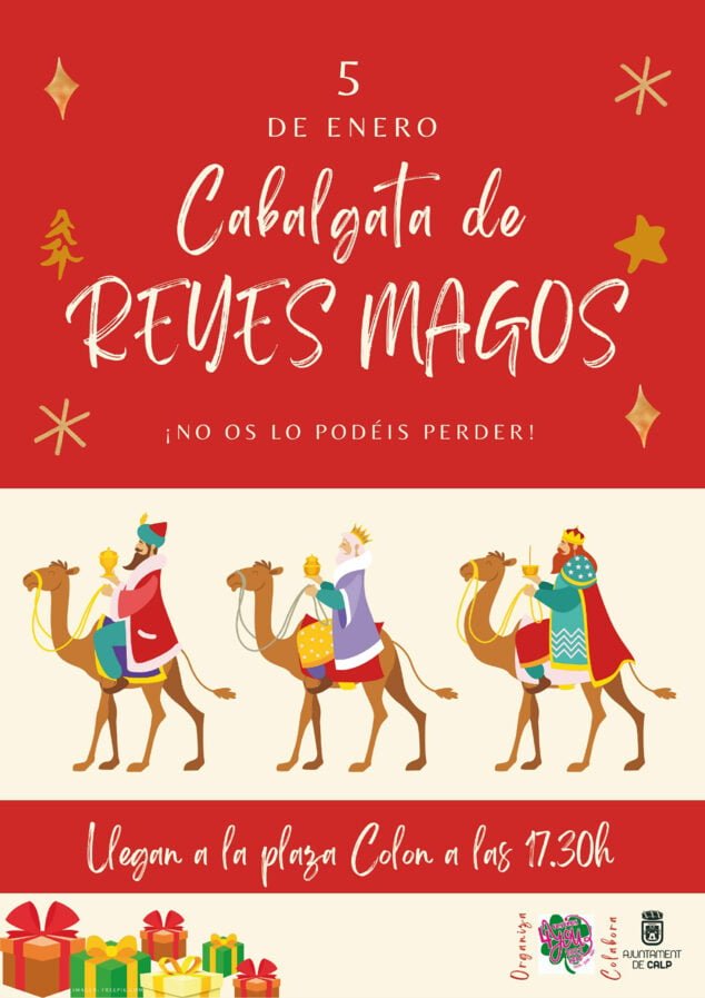Imagen: Cartel de la cabalgata de Reyes Magos en Calp