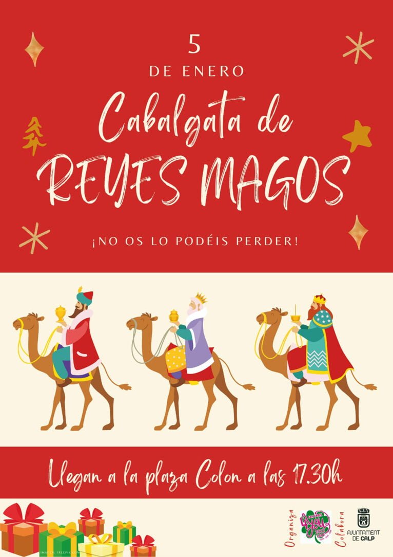 Cartel de la cabalgata de Reyes Magos en Calp