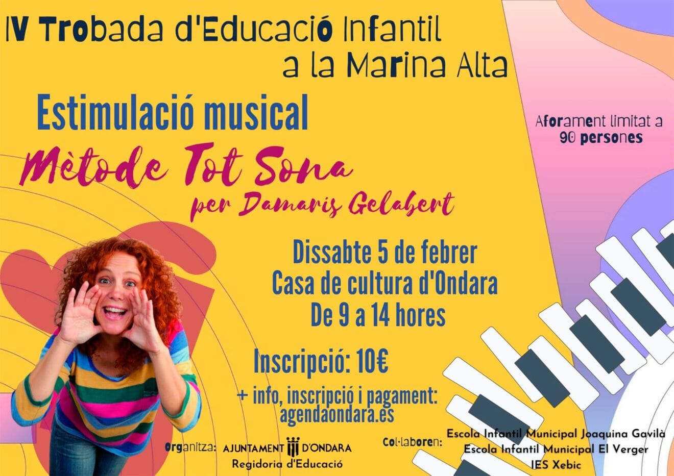 Cartel de la IV Trobada d'Educació Infantil a la Marina Alta en Ondara