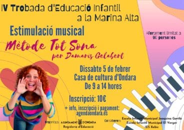 Cartel de la IV Trobada d’Educació Infantil a la Marina Alta en Ondara