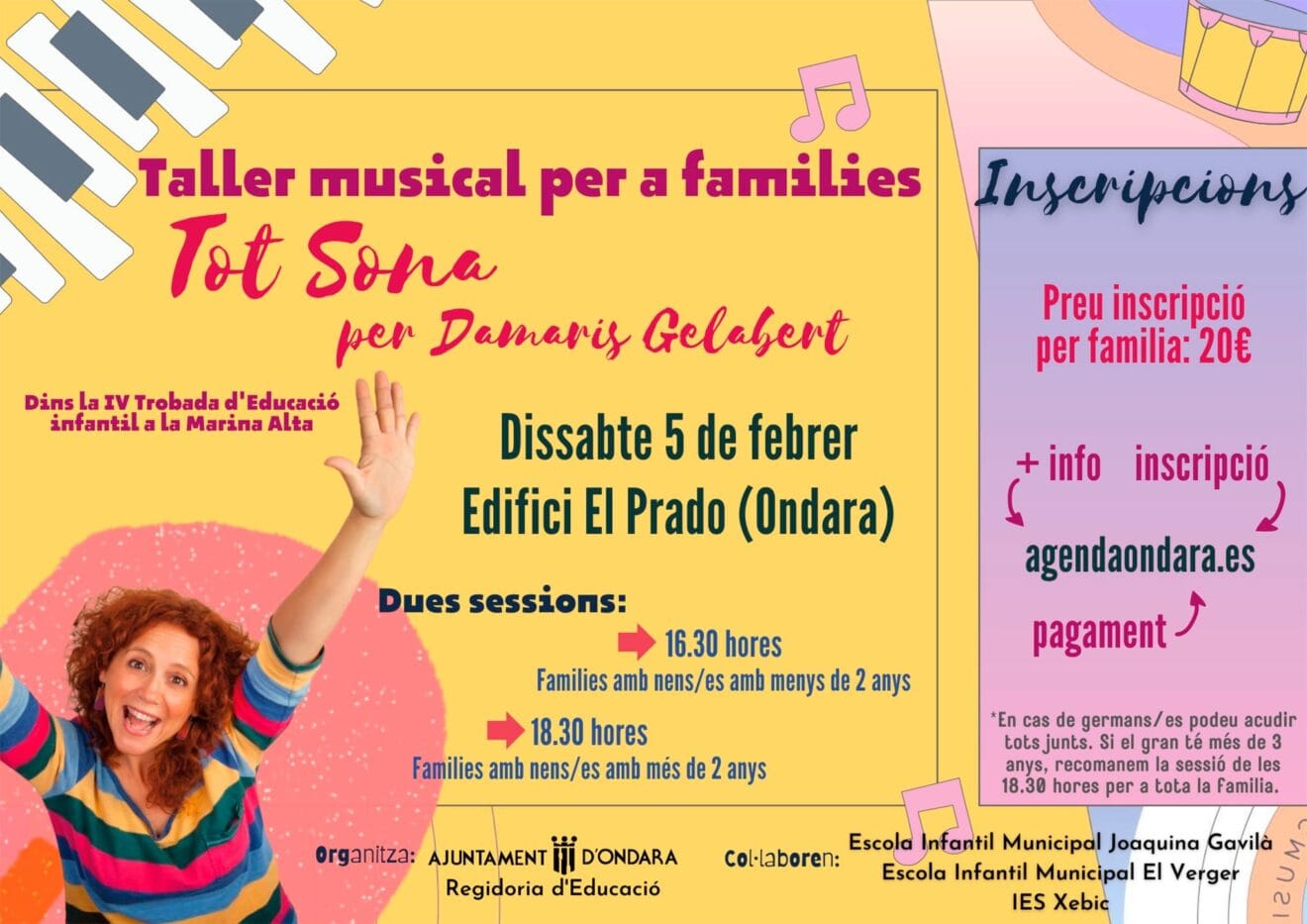 Cartel del Taller Musical Totsona per a Famílies 2022