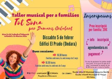 Cartel del Taller Musical Totsona per a Famílies 2022