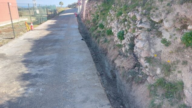 Imagen: Obras de renovación de tuberías en Benitatxell