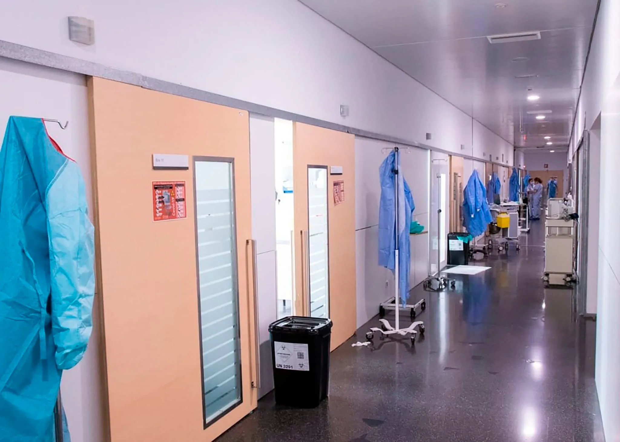 pasillo covid del hospital de denia