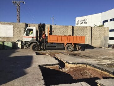 Trabajos de ampliación de la nave SINMA en Ondara