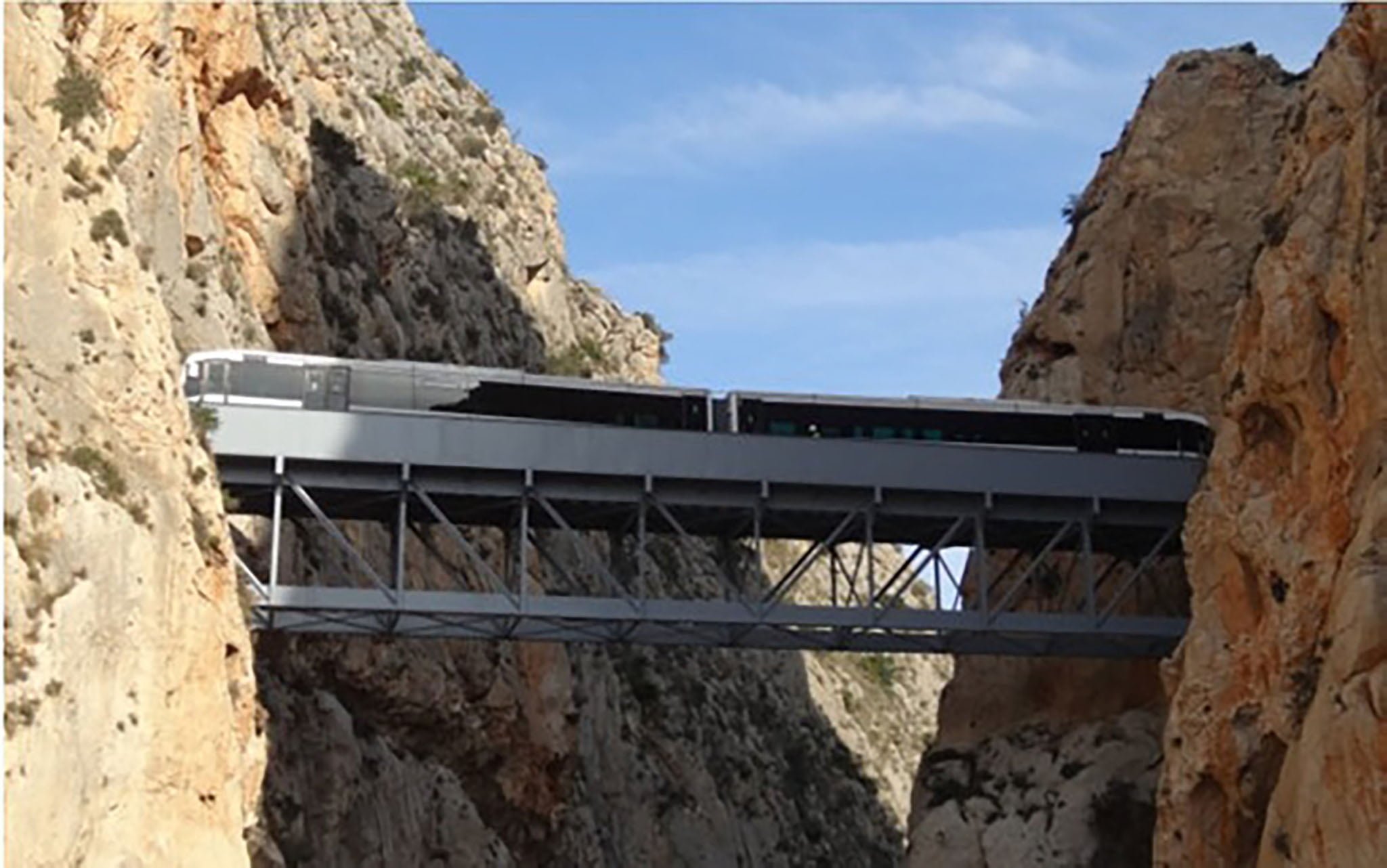 viaductos del algar y mascarat de la linea 9 del tram dalacant