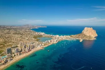 vista aerea del paisaje de calp