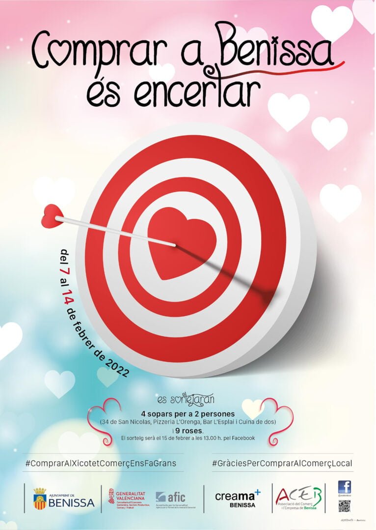 Campaña de comercio local en Benissa por San Valentín