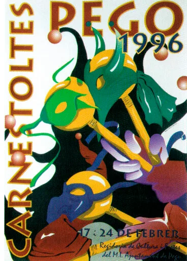 Cartel de Carnestoltes de A. Serrano i P. Ibiza – Arxiu Municipal de Pego