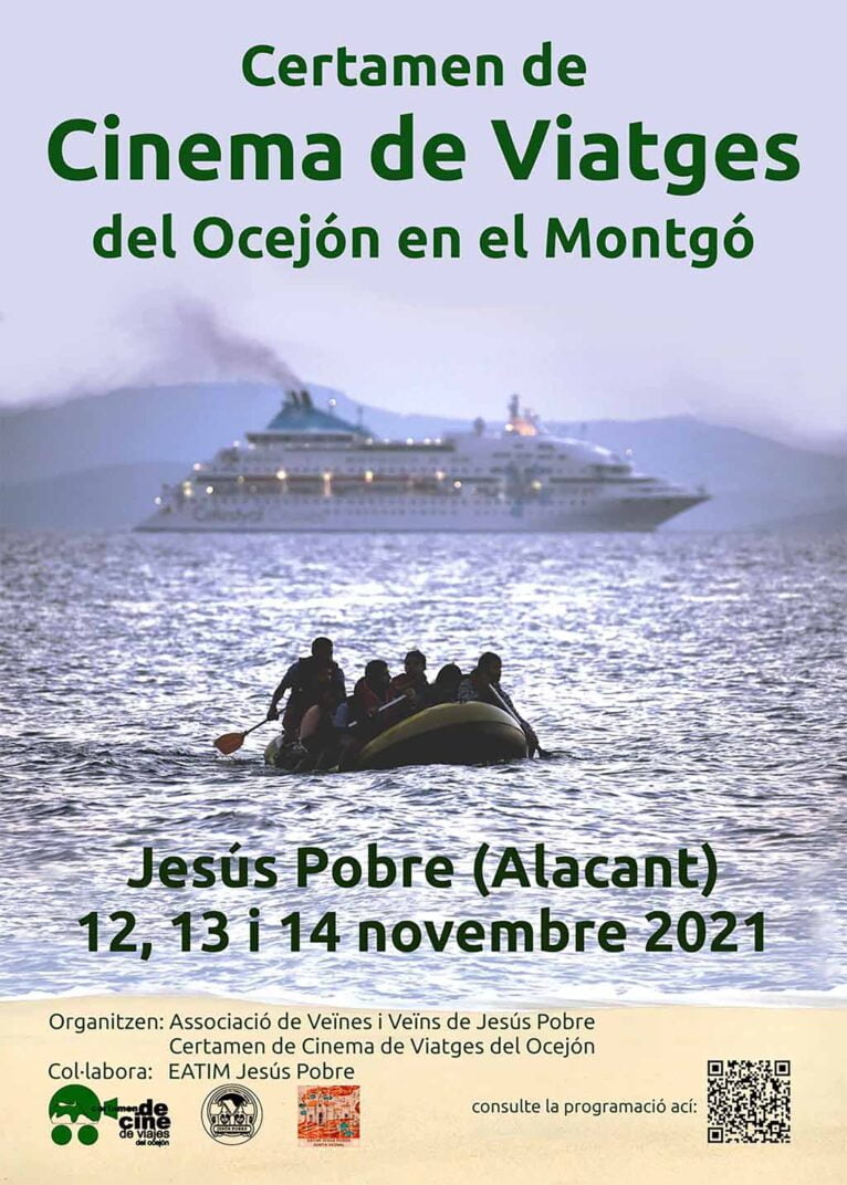 Cartel del Certamen de Cine de Viajes del Ocejón en el Montgó 2022