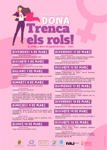Cartel ‘Trenca els Rols!’ de Benitatxell para el 8M
