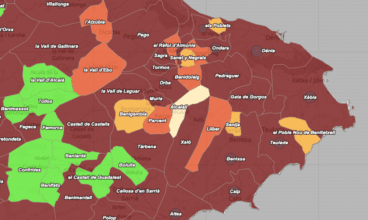 Incidencia acumulada la Marina Alta 11 febrero 2022