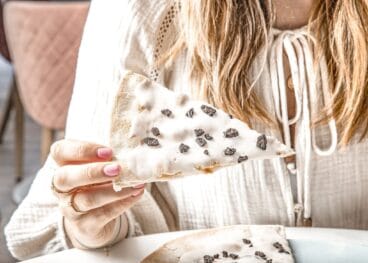 Pizza dulce en Restaurante Ammos