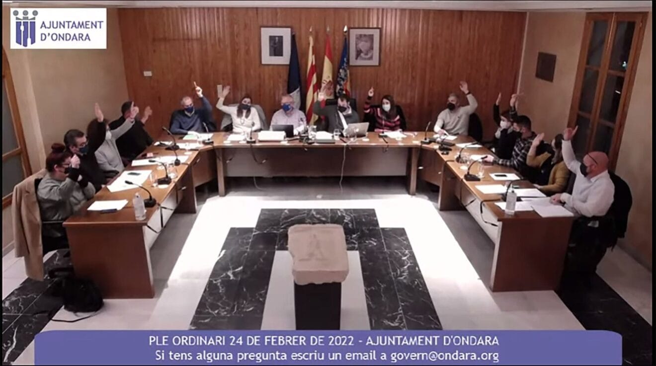 Pleno de febrero en Ondara