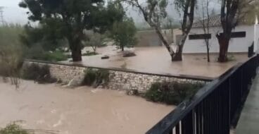 Crecida del Río Gorgos a la altura de Xaló